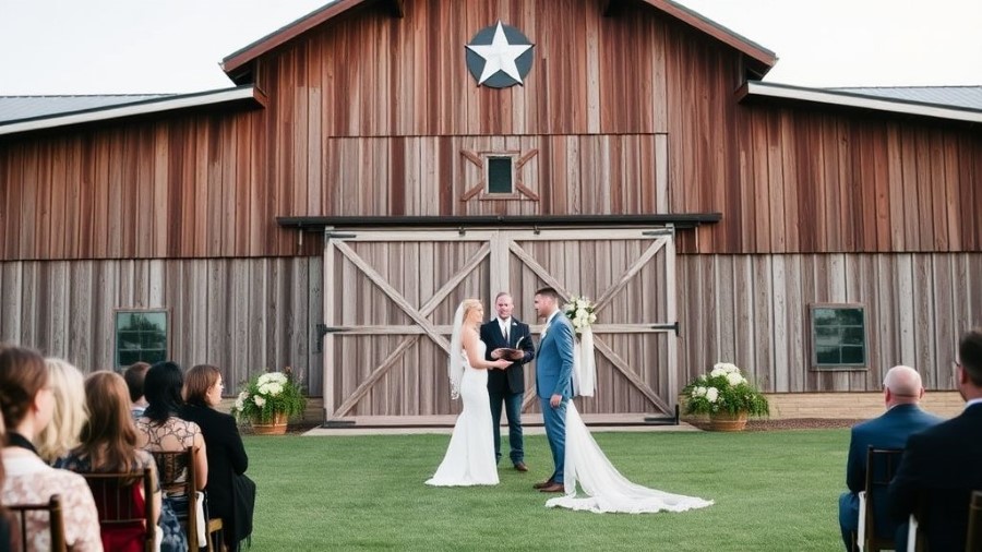 barn wedding venue in Cypress TX outdoor ceremony