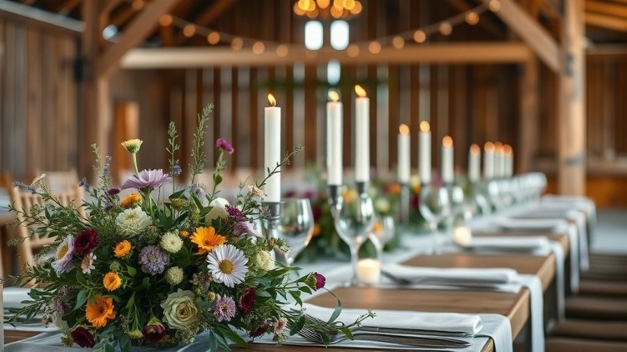 barn wedding venue in Cypress TX rustic table setting